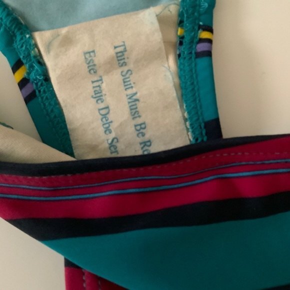 Converse One Star S Green Striped 2 Pc Bikini Set - Picture 7 of 7